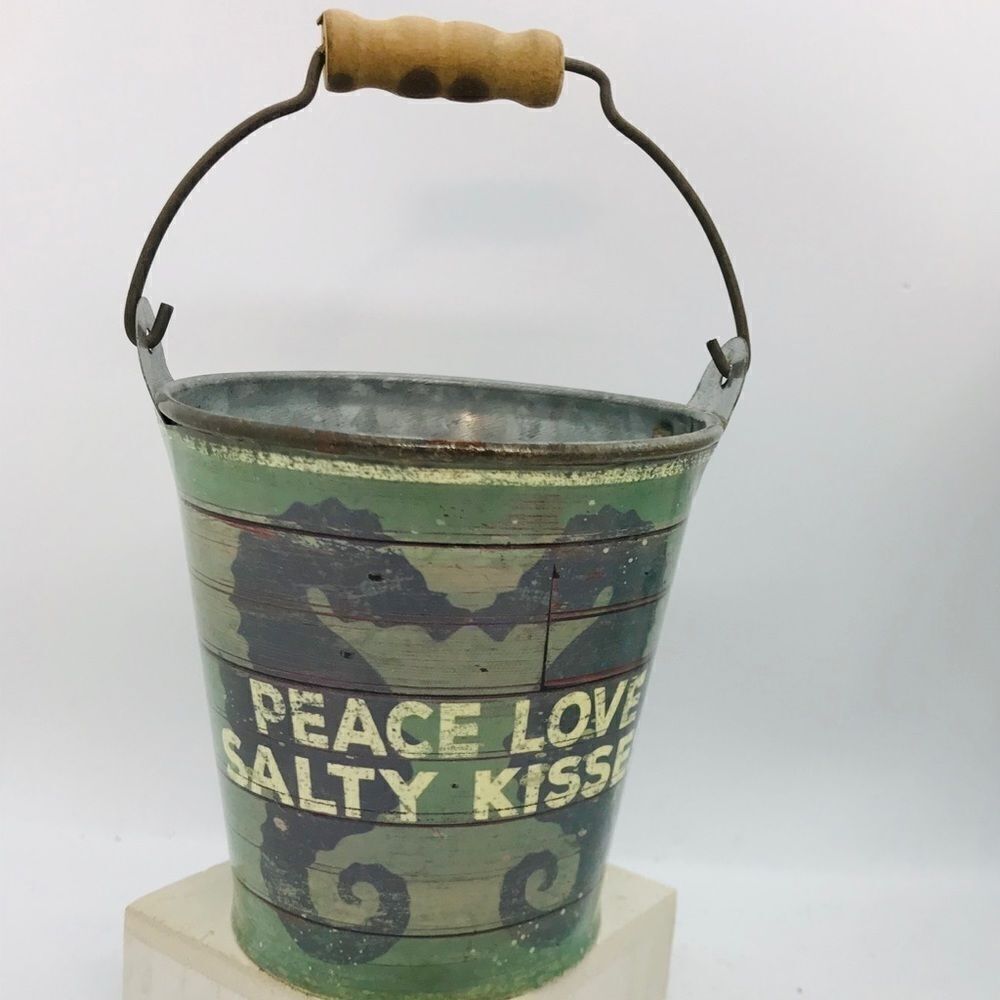 Coastal Decor Peace Love Seahorse Nautical Primitives by Kathy NWT
